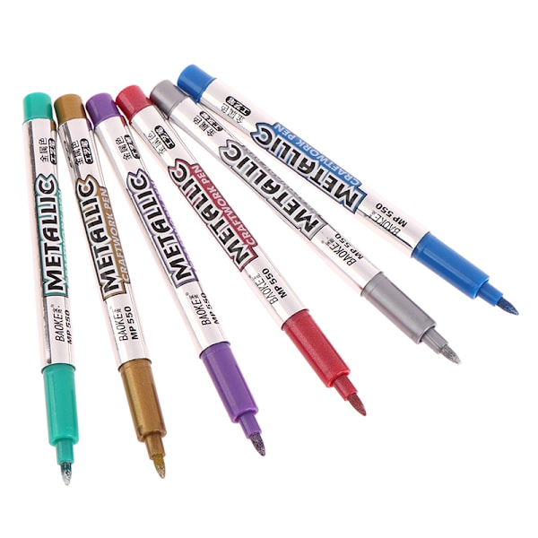 DIY Metallic Vattentät Permanent Paint Marker Pens Gold And Si Red