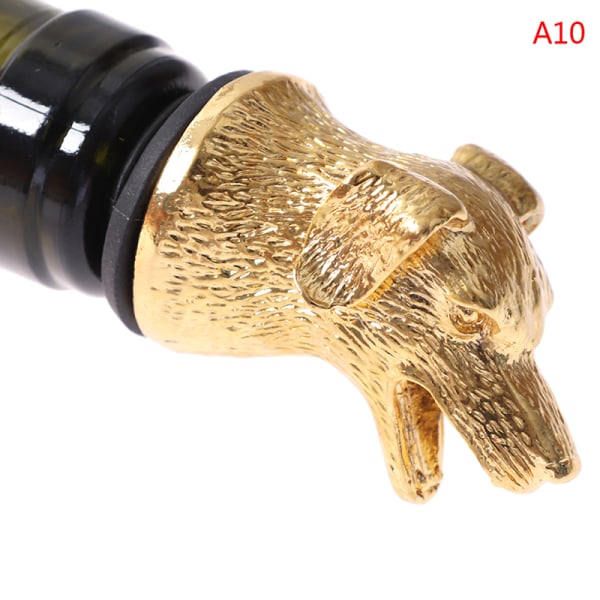 1st Zinklegering Djur Head Wine Pourer Vinflaska proppar Wi A10