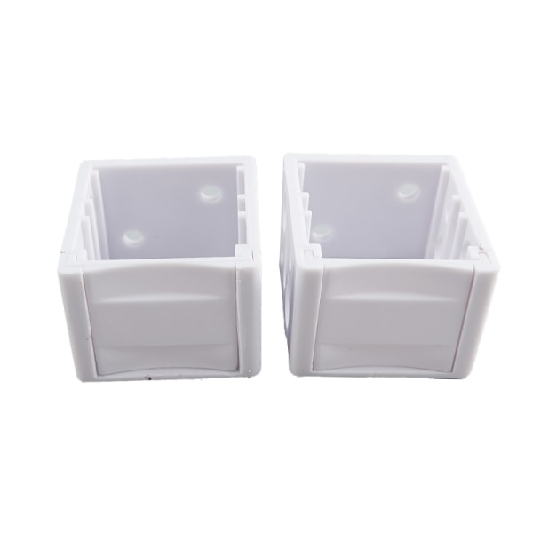 2 kpl White Blind Brackets Low Profile Box Valkoinen asennusteline
