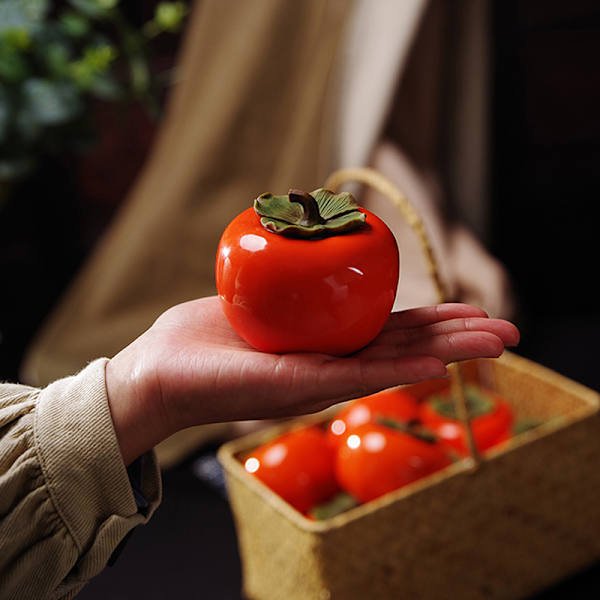 Persimmon teekannu kotitalouksien keraamiset maustesäiliöt, keramiikka J