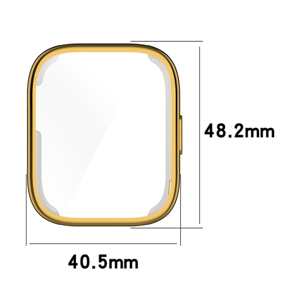PC Beskyttelsesveske Glass For Amazfit Bip 5 Full Protector Cover Gold