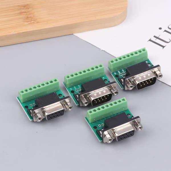 5 kpl DB9 uros-naaras-sovitinmoduuli RS232 RS485 sarja Termi B