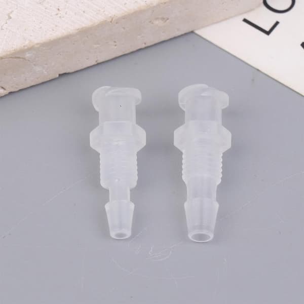 Luer Lock-adapter Rak Genomgående Platta PP Plast Luftventil P A3