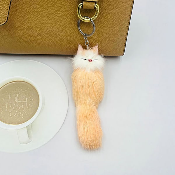 Nøkkelring Bilanheng Little Fox Pendant Ny plysj kreativ gave White