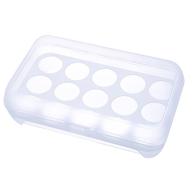 15 ristikkoa munasäilytyslaatikko munapakkaus PP- case munarasiaalusta L White