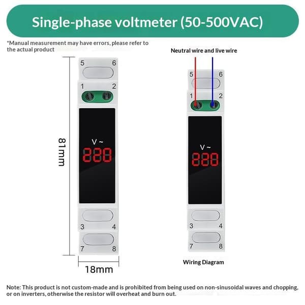 Digital trefasmätare med modulär design och LED-display F A1