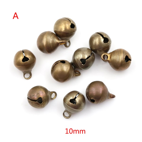 10 Bronze Metal Jingle bell Loose Beads Festival Party Christmas B