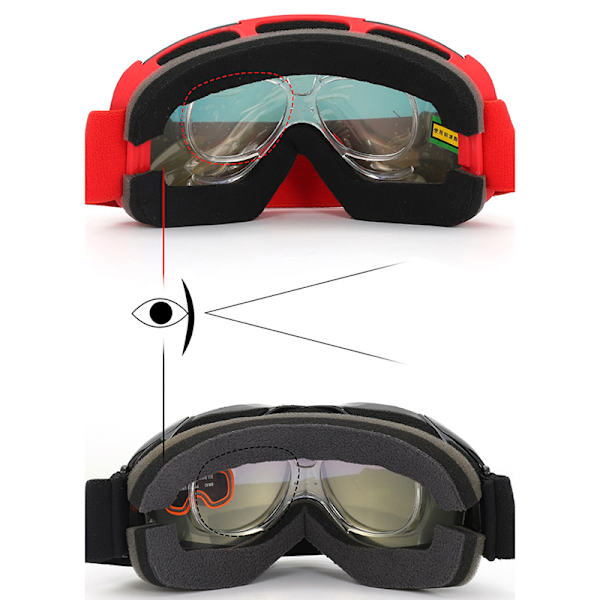 Prescription Ski Goggles Rx Insert Optical Adapter Bendable Mot