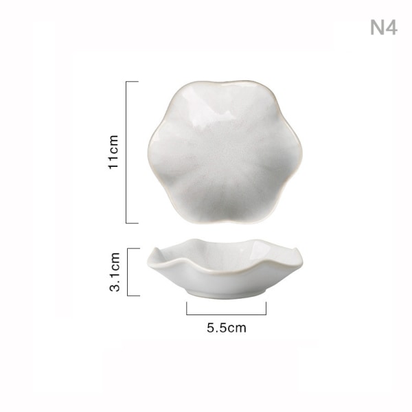 1 Stk Keramisk Smagsfad Blomsterform Porcelænsnøddefad Lille N4
