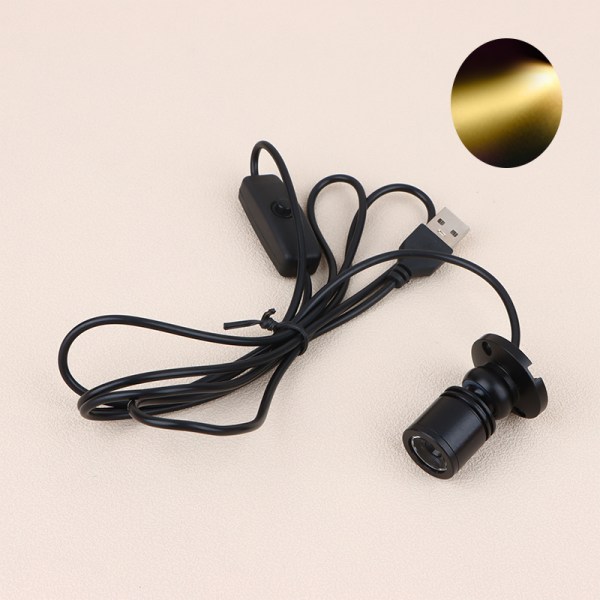 Led USB Spotlight Smyckesskåp Showcase Counter Lamp Black Warm Light
