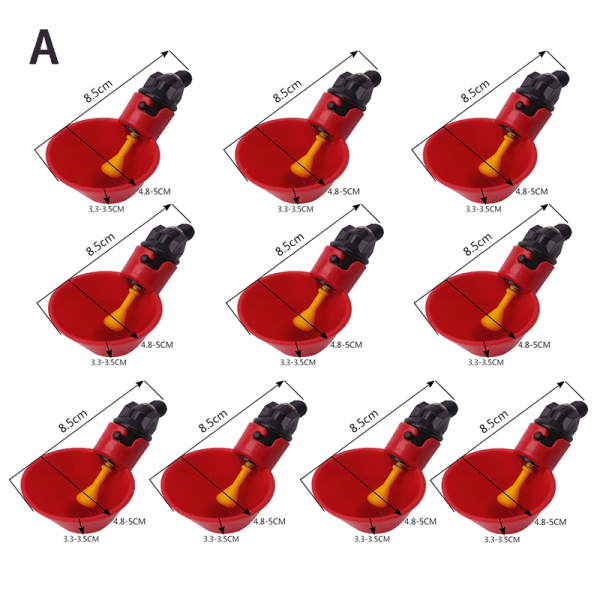 10 st kyckling fågel höna vatten drickskopp automatisk fjäderfädrickare A
