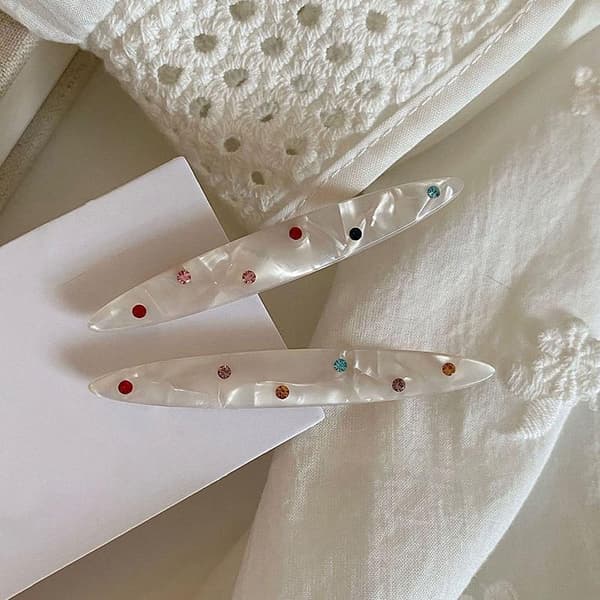2 stk. Niche Design Sense Farveboring Eddikesyre Hårnål Klips White