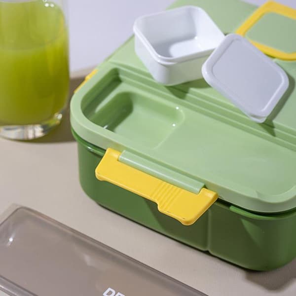 Matboks Plast Matboks for Kontorarbeidere med Bestikk Green