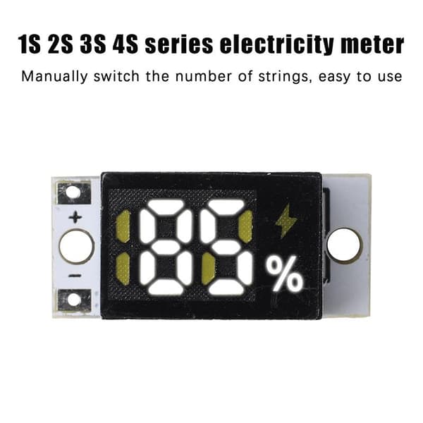 Ny Mini Batterinivåindikator Modul Spänningstestare 1/2/3/4S A1
