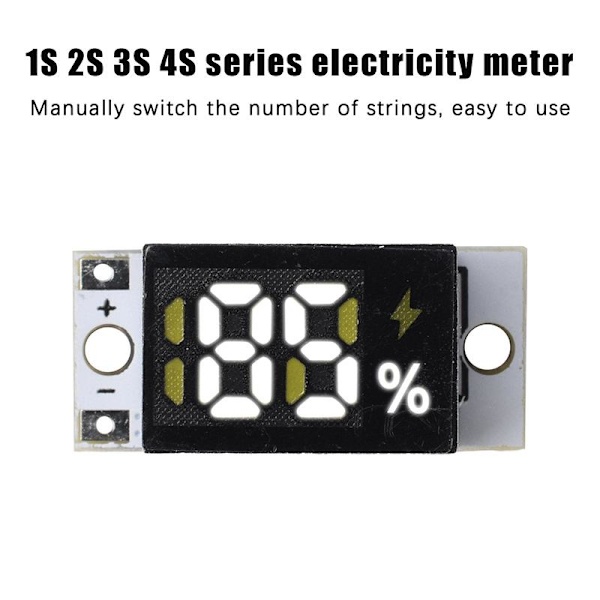 Ny Mini Batteriniveauindikator Modul Spændingstester 1/2/3/4S A2