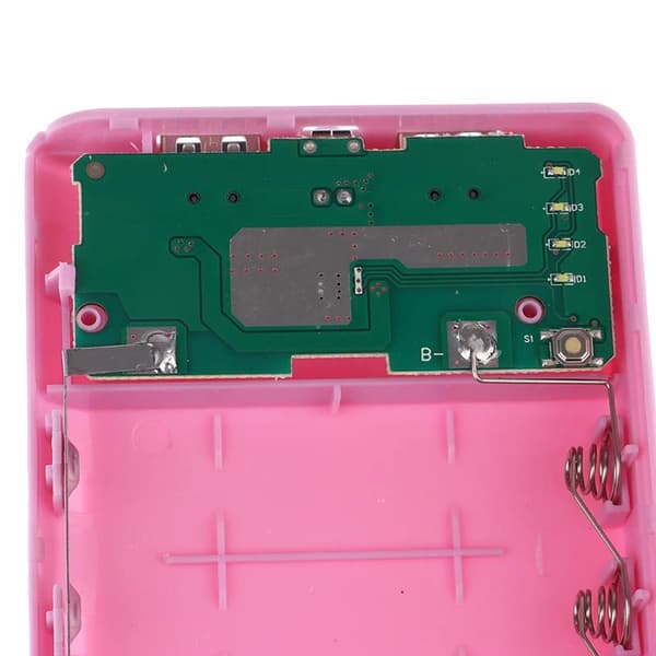 4-facks 18650 Power Bank Batterilåda Hållare Bärbar Dubbel USB Typ A3