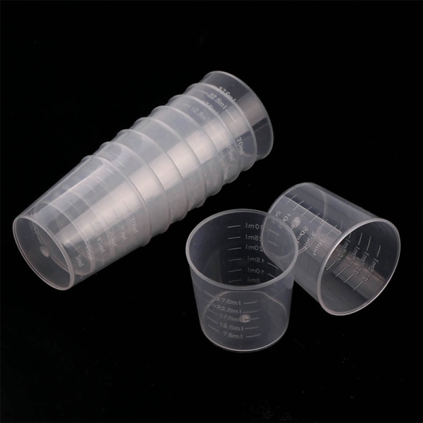 20st 30ml Plast Graduated Mätkopp Vätskebehållare Epo
