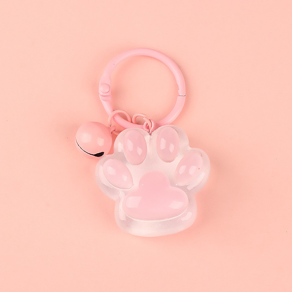 Luminous Cat Claw avaimenperä väri e Riipus Bell Avaimenperä Charms Pink
