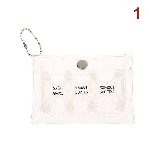 PVC-kolikkokokoelma Kukkaro Lompakko Auton kolikonvaihtokotelo Kolikko D Clear transparent