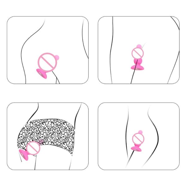 Anal Butt Plug Träningskit Set Pärlor Dildo Prostatamassager T rose Rose red