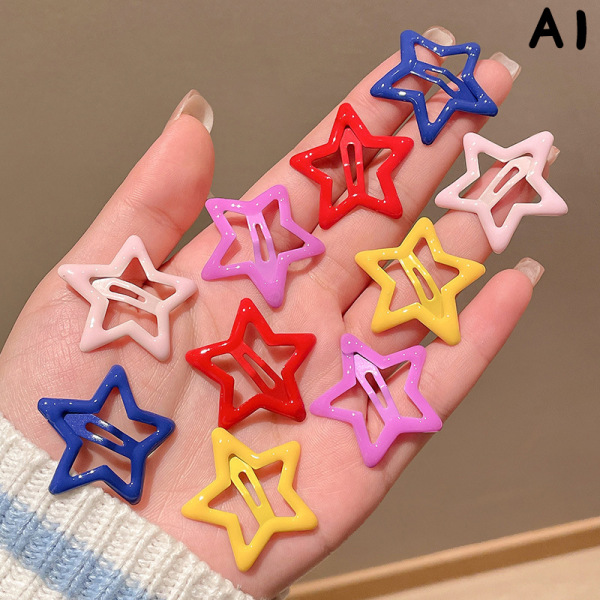 10 kpl / set e Colorful Star Pentagram Y2k Fashion Five-Pointed St A1