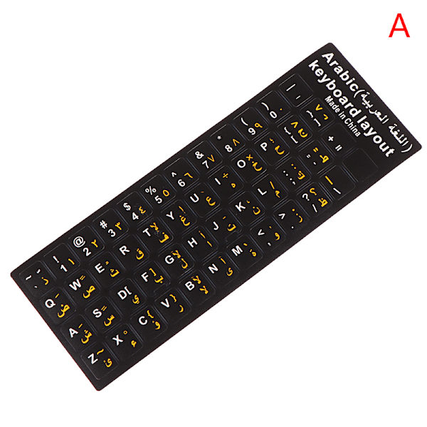 1 stk arabisk tastatur klistermærker Sprog bogstav Tastatur Cover til A