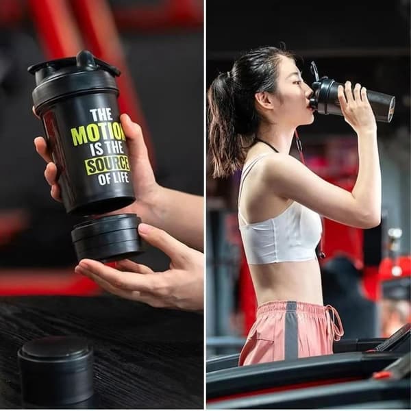 Bærbar Shakerflaske Med Målemerker For Protein Me A4