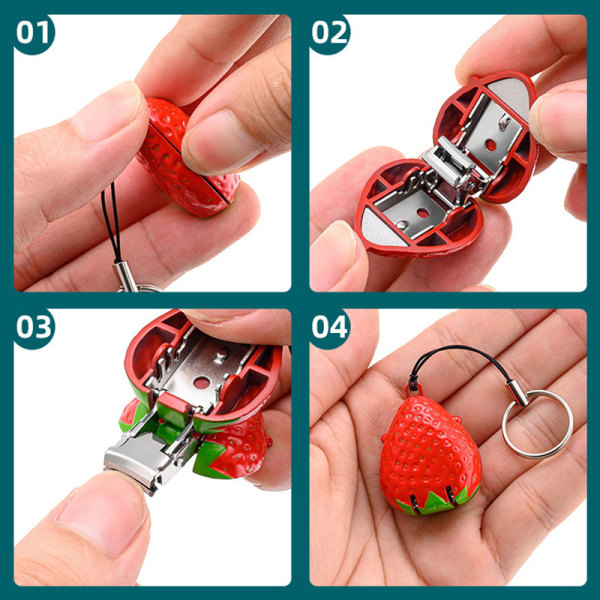 Mini sammenleggbar negleklipper Finger Toe ter Rustfritt stål Porta F