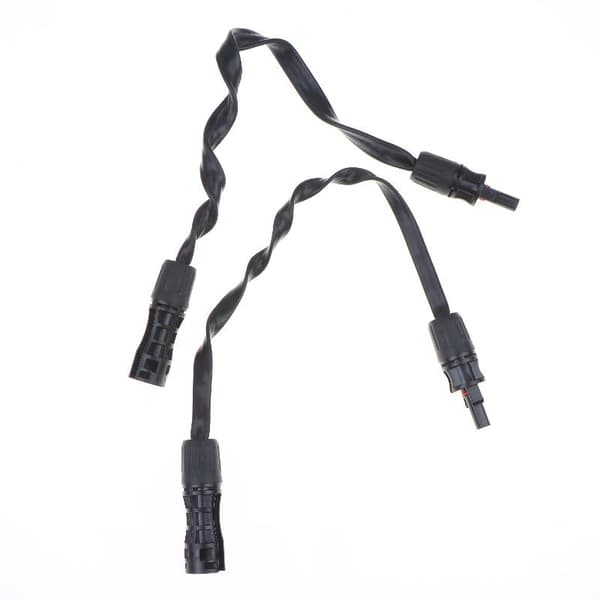2 stk. flat solcellepanel forlengelseskabel 12AWG 10AWG 4mm2 6mm2 Con 12AWG 4mm2
