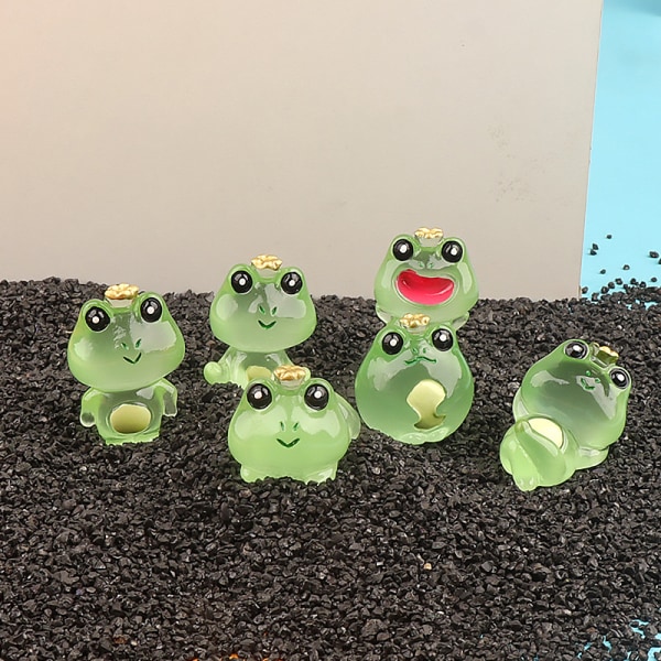 Värikäs Luminous Frog Craft Resin Ornament Desktop Miniature O A