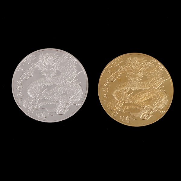 2024 New Year Of The Dragon Erindringsmønter Zodiac Collect Silver