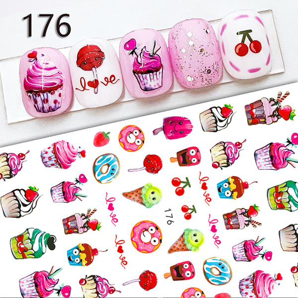 1Sheet e Tarrat Nail Art Supplies Sarjakuva Animal ss Nail A3