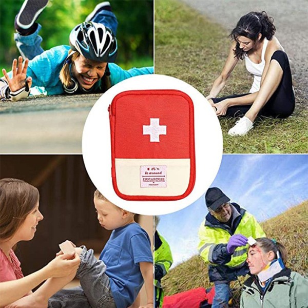 e Mini kannettava lääkelaukku First Aid Kit First Aid Kit Stora red L