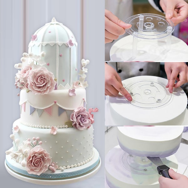 Multi-Layer Cake Straw Frame Stands Form Runde Spacer Piling 10 inches