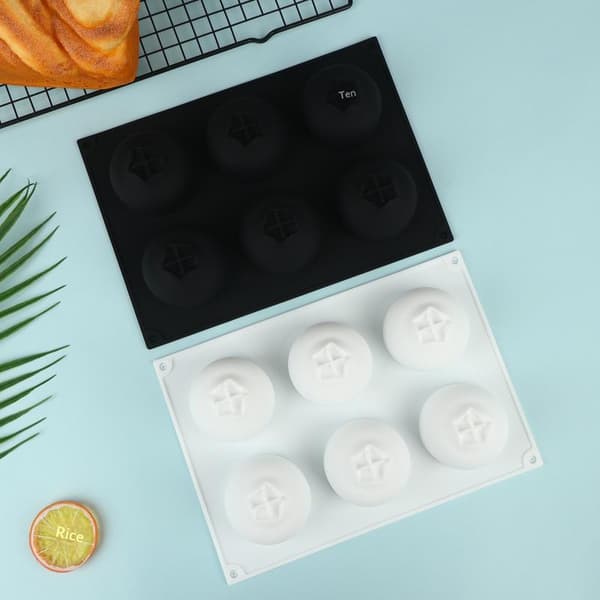 6-hulls blåbærmousse kakeform Fruktformet dessertform D White