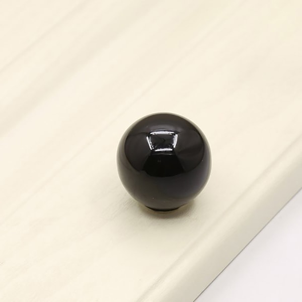Kulformad keramisk knopp / Barnrumsbyteknopp 33mm Cab black