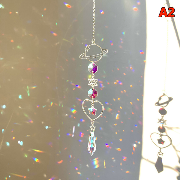 Vedhæng Have Suncatcher Vindklokker Rainbow Prism Crystal Cha A2