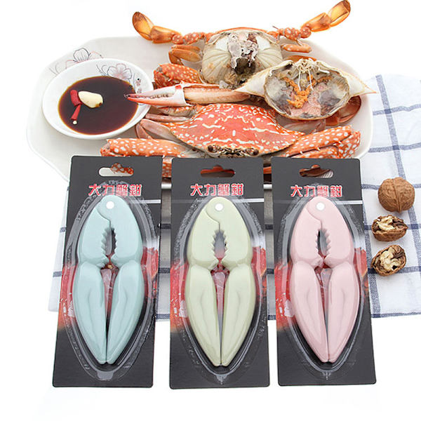 Praktiska Crab Claw Clips Valnöt Clip Nut Clip Eat Crab Sheller Blue