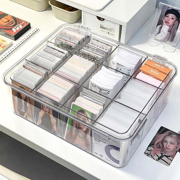 Card Kpop Photocard Säilytyslaatikko Valokuvakorttien organizer A3