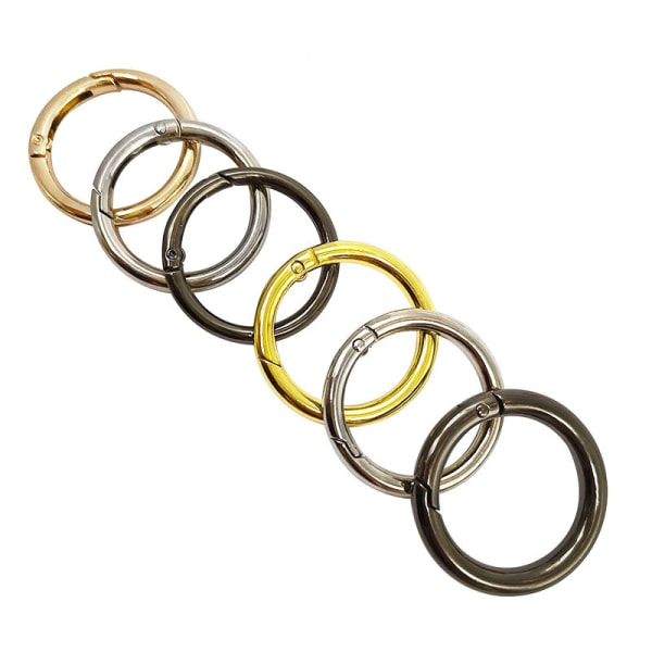 Spring Gate O Ring Åpningsbar nøkkelring nøkkel Skinnveske Håndveske Bel B3