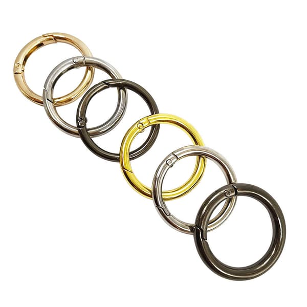 Spring Gate O Ring Öppningsbar nyckelring Nyckel Läderväska Handväska Bel E2