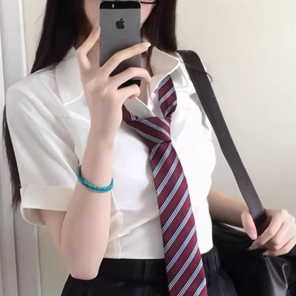 JK Slips for kvinner stripete halsslips stil for JK uniform langt slips A4