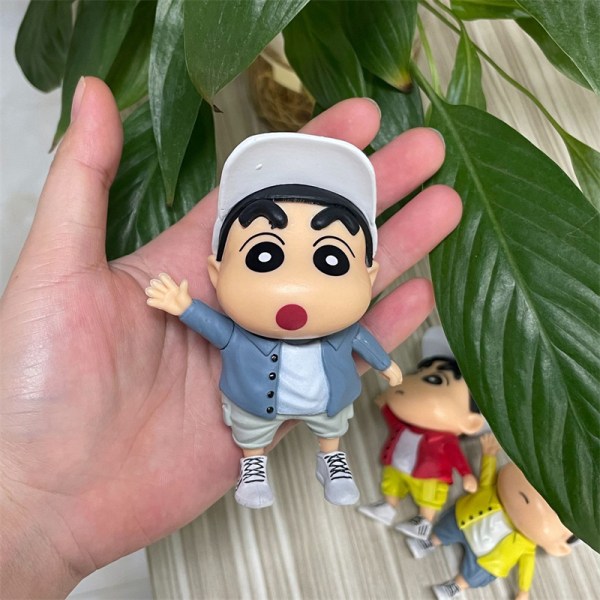 PVC Statue Model Dukke Crayon Shin-chan figur Nohara Shinosuke Gray