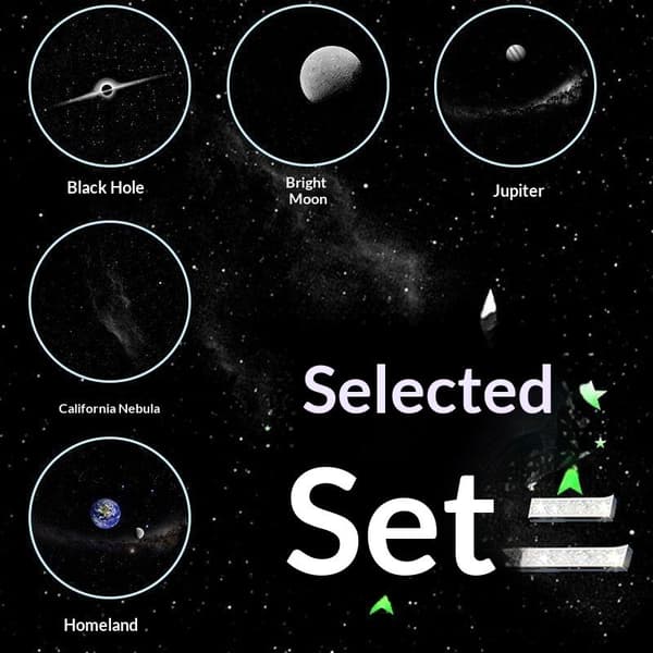 USB Mini Galaxy Stjerneprojektor Nattlys 3/5 Filmer Stjernehimmel 3PCS
