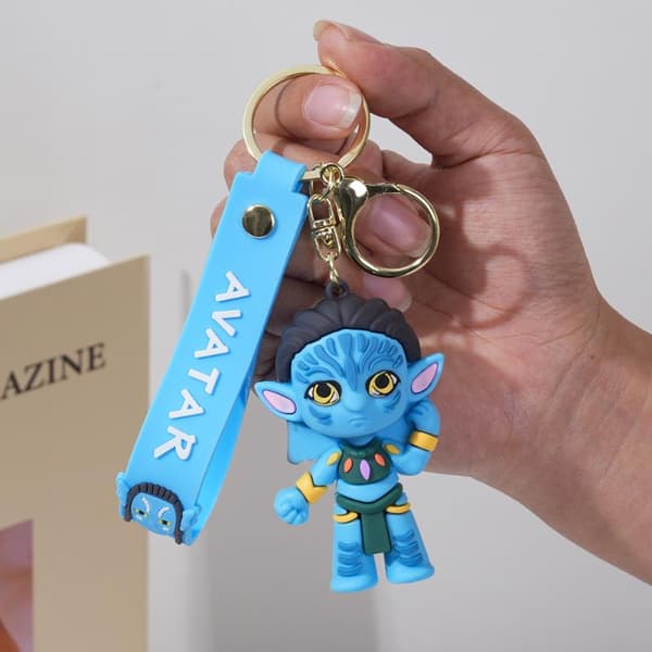 Anime nyckelring e tecknad 3D silikonfigur docka nyckelring ryggsäck A2
