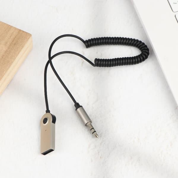 Bluetooth-adapterkabel trådløs mottaker 3,5 mm jack USB-høyttaler