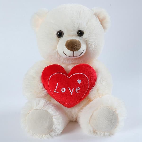 1 kpl 25 cm e Heart Bear Dog -pehmolelut, punainen sydänkuvio, rakkauseläin A2