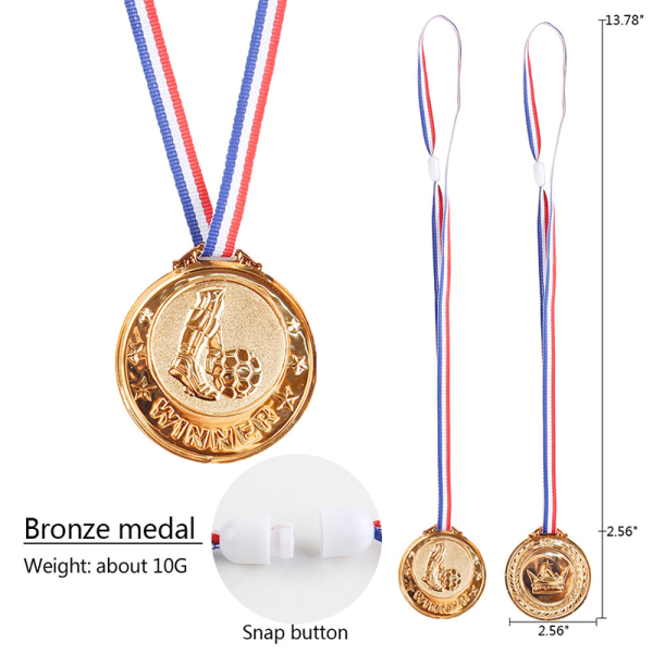 Gull Sølv Bronse Award Medal Winner Belønning Football Competiti Rose Gold