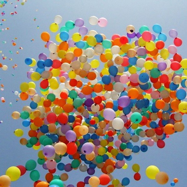 100 stk 10 tommer VANLIG LATEX BALLONGER Fest Bryllup Bursdag des mix color