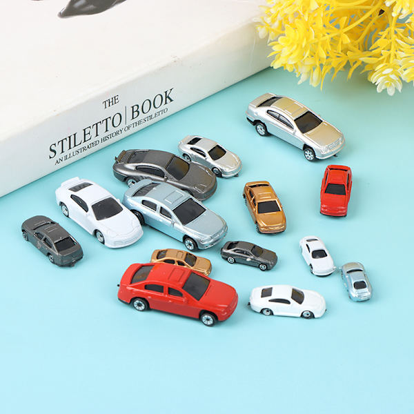 1:100-200 Dukkehus Miniature Bil Lastbil Container Model Bil Legetøj 2#-Car,3.3*1cm